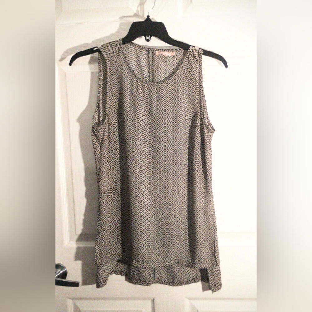 Philosophy Black and White Dotted Tank Top